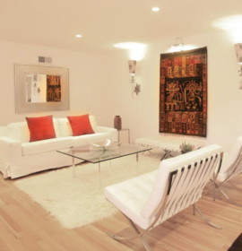 Decorar as paredes com tapetes